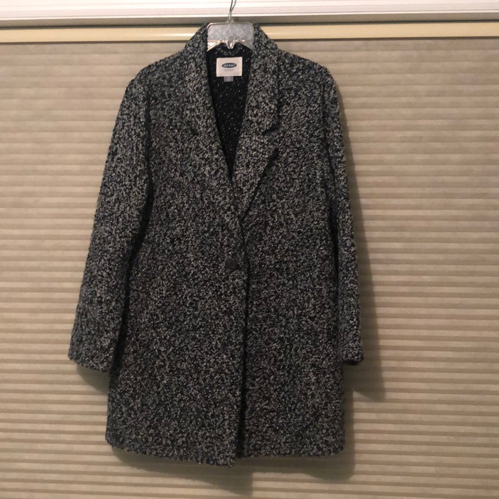 Black and white coat